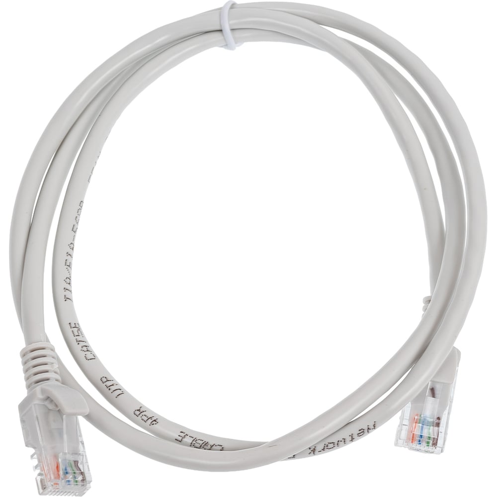 Изображение товара Патч-корд ExeGate UTP-RJ45-RJ45-5e-CU-1М серый 1 метр