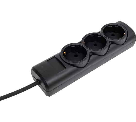 Изображение товара Удлинитель сетевой PROGIX 3 розетки, 2 метра с/з, чёрный, 3x1.5 US3GX1B2