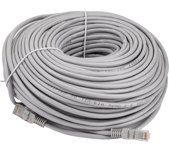 Изображение товара Патч-корд ExeGate UTP-RJ45-RJ45-5e-50M-GY, UTP, cat.5e, 50м, серый 272304