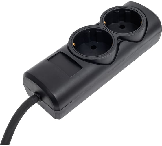 Изображение товара Удлинитель сетевой PROGIX 2 розетки, 5 метров с/з, чёрный, 3x1.5 US2GX1B5