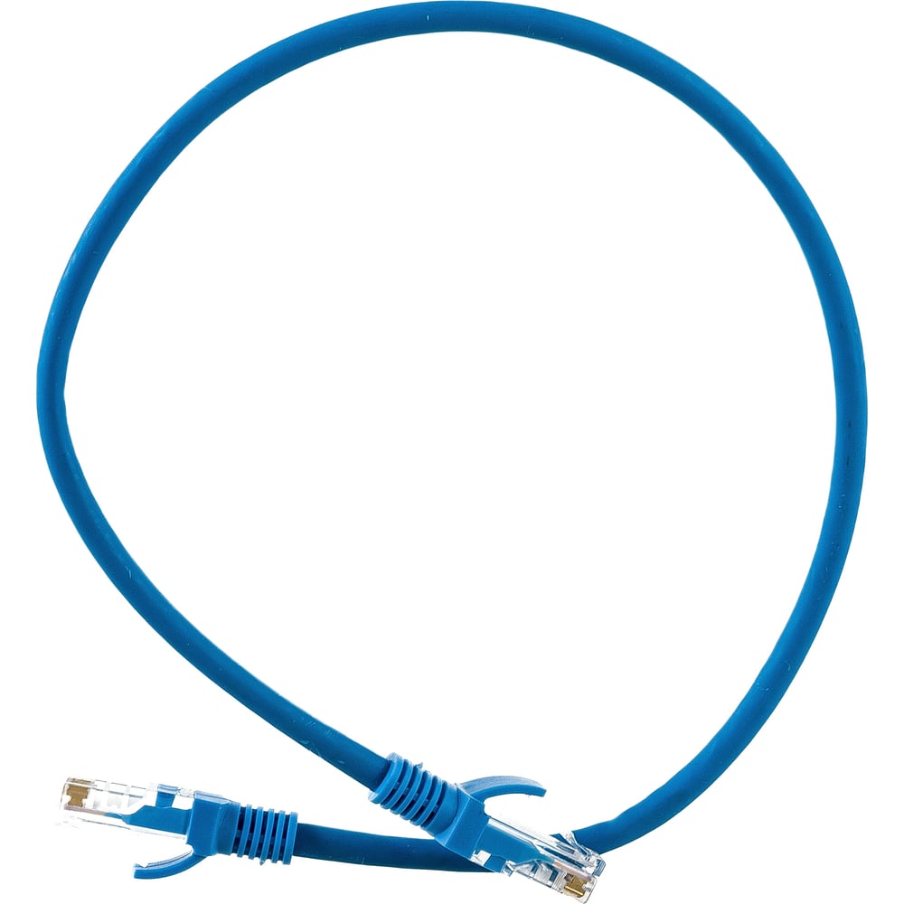 Изображение товара Патч-корд ExeGate UTP-RJ45-RJ45-5e-0,5M-LSZH-BL, UTP, cat.5e, 0.5м, синий 286380