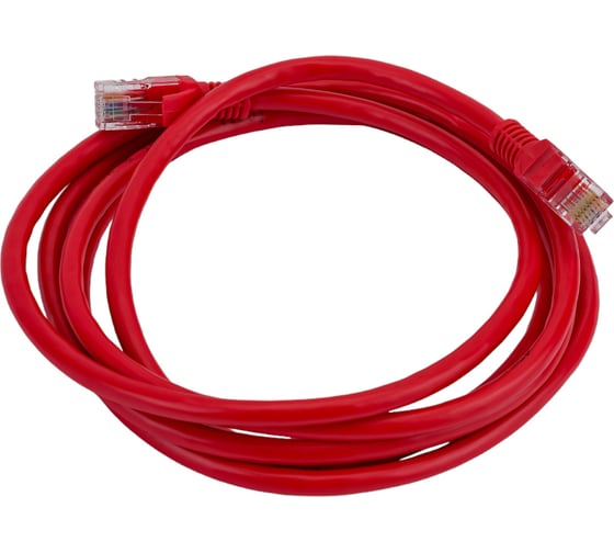 Изображение товара Патч-корд ExeGate UTP-RJ45-RJ45-C6-2M-RD, UTP, cat.6, 2м, красный 282028