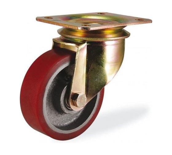 Изображение товара Большегрузная поворотная колесная опора с площадкой KAMA 200 мм K-4102-DOR-200