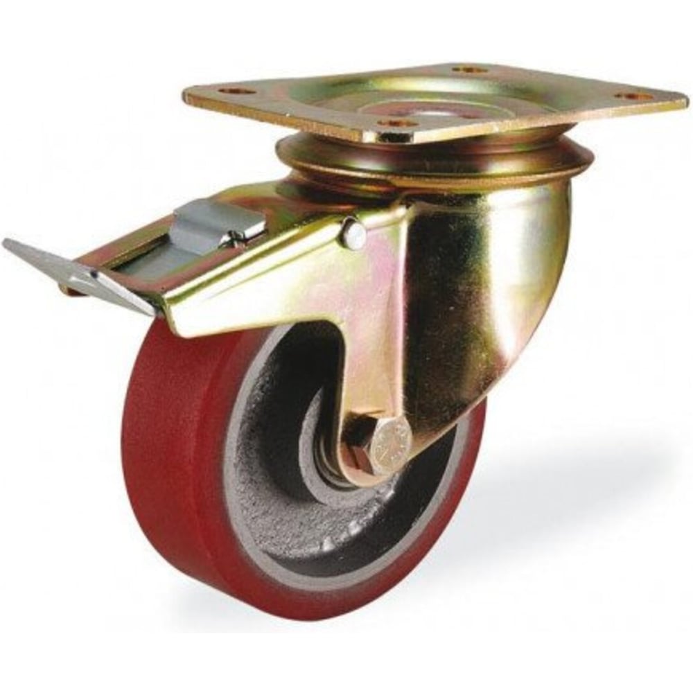 Изображение товара Большегрузная поворотная колесная опора с тормозом KAMA 200 мм K-4102-DOR-200-F18