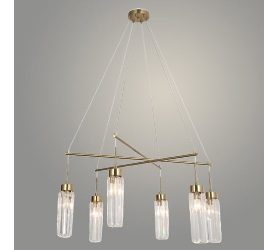 Изображение товара Люстра РОСТОК 40334/6 BR латунь/хрусталь 6x60W E14 d630 h1200, SJNG23 988367388