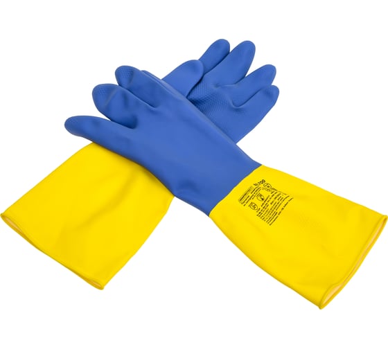 Изображение товара Перчатки Armprotect КЩС, К80, Щ40, 0,67 мм, латекс-неопрен, сине-желтые, NL700, M, 8, NL700 4620207781241