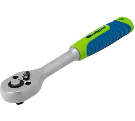 Изображение товара Ключ-трещотка СИБРТЕХ 1/4, 45 зубьев, с быстрым сбросом, CrV, хром 14000