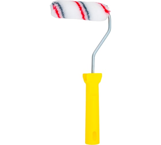 Изображение товара Мини-валик РемоКолор малярный с рукояткой Мультиколор, ось 6мм, D15мм, 100мм, 06-1-611