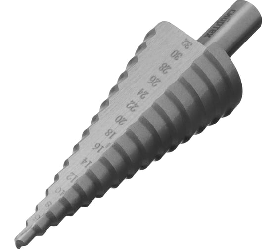 Изображение товара Сверло ступенчатое по металлу, 4-6-8-10-12-14-16-18-20-22-24-26-28-30-32 мм, 4241 СИБРТЕХ 723015