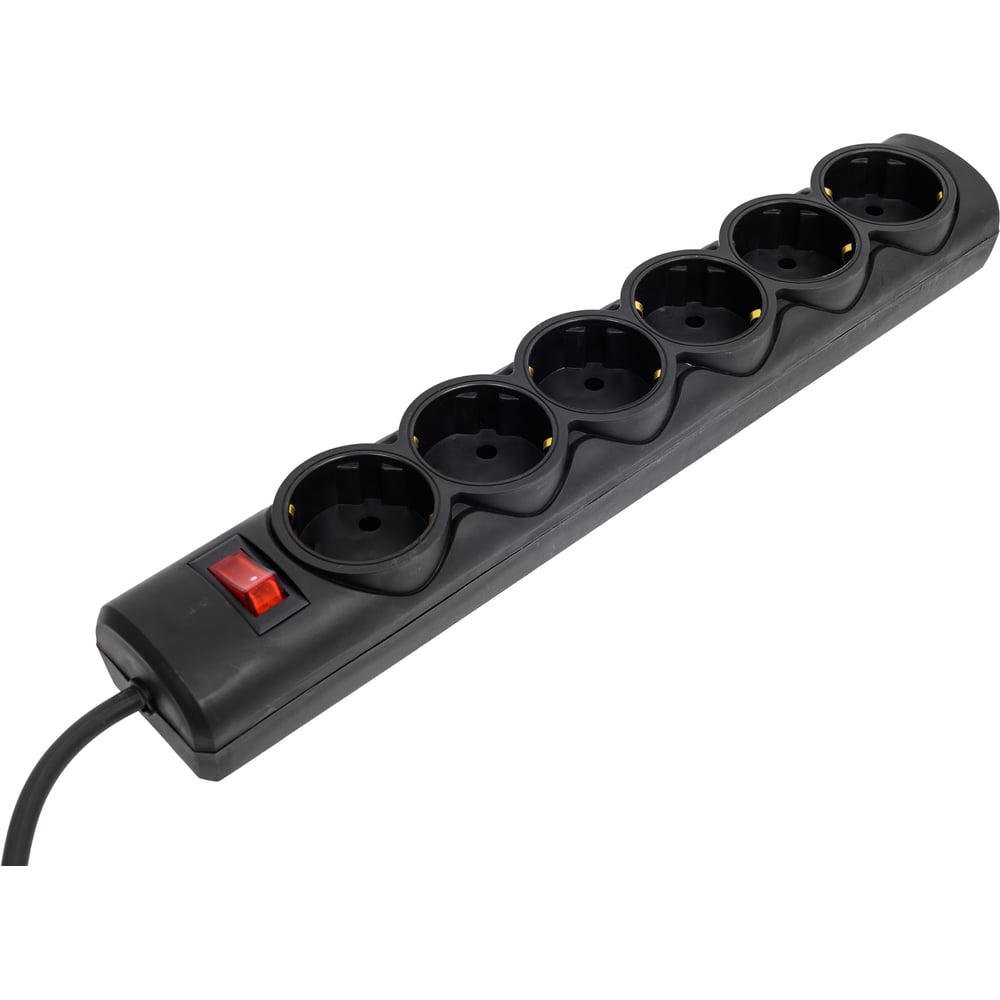 Изображение товара Сетевой фильтр PROGIX 6 розеток 5 метров черный