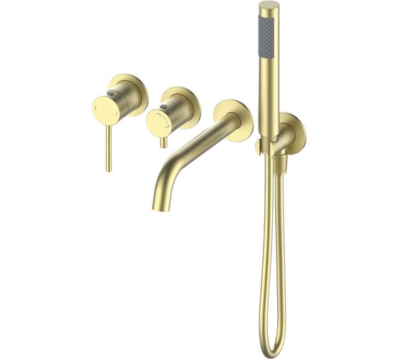 Изображение товара Смеситель для ванны встраиваемый Wonzon & Woghand Брашированное золото WW-889017-BG