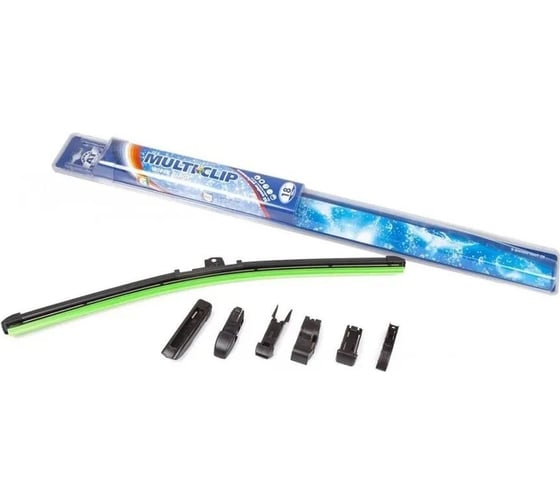 Изображение товара Щетка стеклоочистителя бескаркасная AT 46 см (18") 6 адаптеров, 460 мм AT 1000-046WB-6