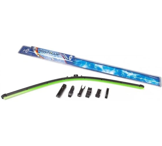 Изображение товара Щетка стеклоочистителя бескаркасная AT 70 см (28") 6 адаптеров, 700 мм AT 1000-070WB-6