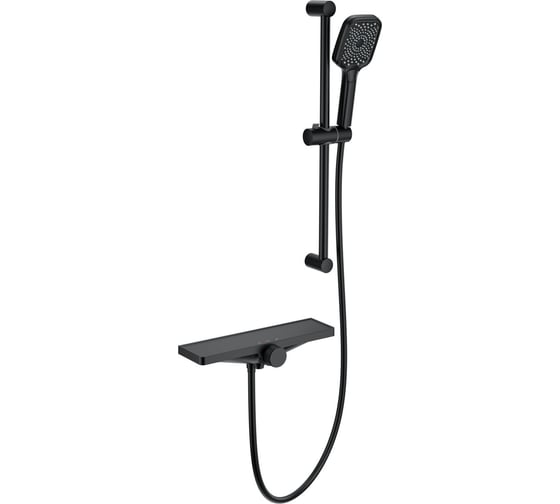 Изображение товара Смеситель для ванны с душем и термостатом Wonzon & Woghand Черный матовый WW-B2551-A-MB