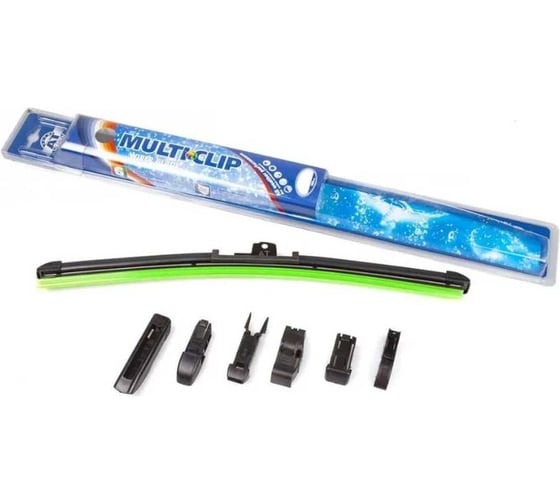 Изображение товара Щетка стеклоочистителя бескаркасная AT 38 см (15"), 6 адаптеров, 380 мм AT 1000-038WB-6