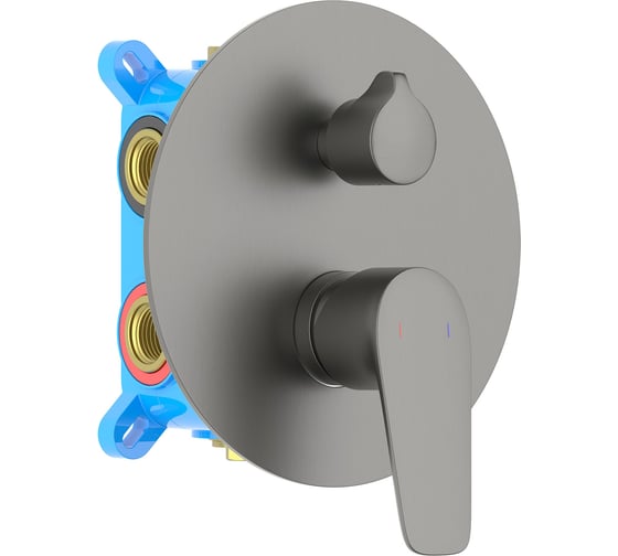 Изображение товара Смеситель для ванны Aquatek AQ1147BGM БЕТТА, 3 режима, внешняя и скрытая часть, шлиф. черный хром 00000139690