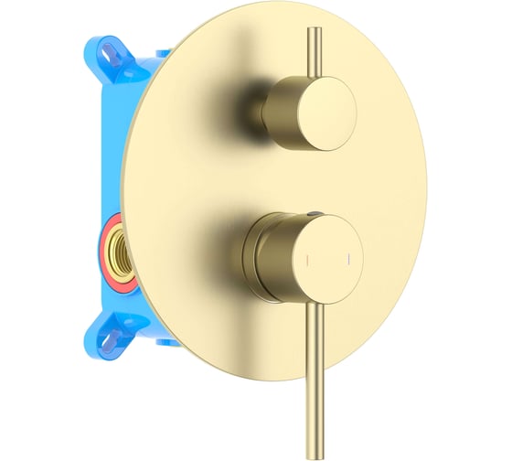 Изображение товара Смеситель для ванны Aquatek AQ1346BG ЕВРОПА 2 режима, внешняя и скрытая часть, шлиф. золото 00000139819