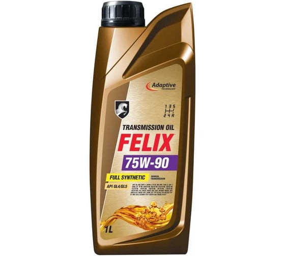 Изображение товара Масло трансмиссионное FELIX SAE 75W-90, API GL4/GL5 1 л 410000142