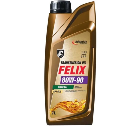 Изображение товара Масло трансмиссионное FELIX SAE 80W-90, API GL5, 1л 410000145