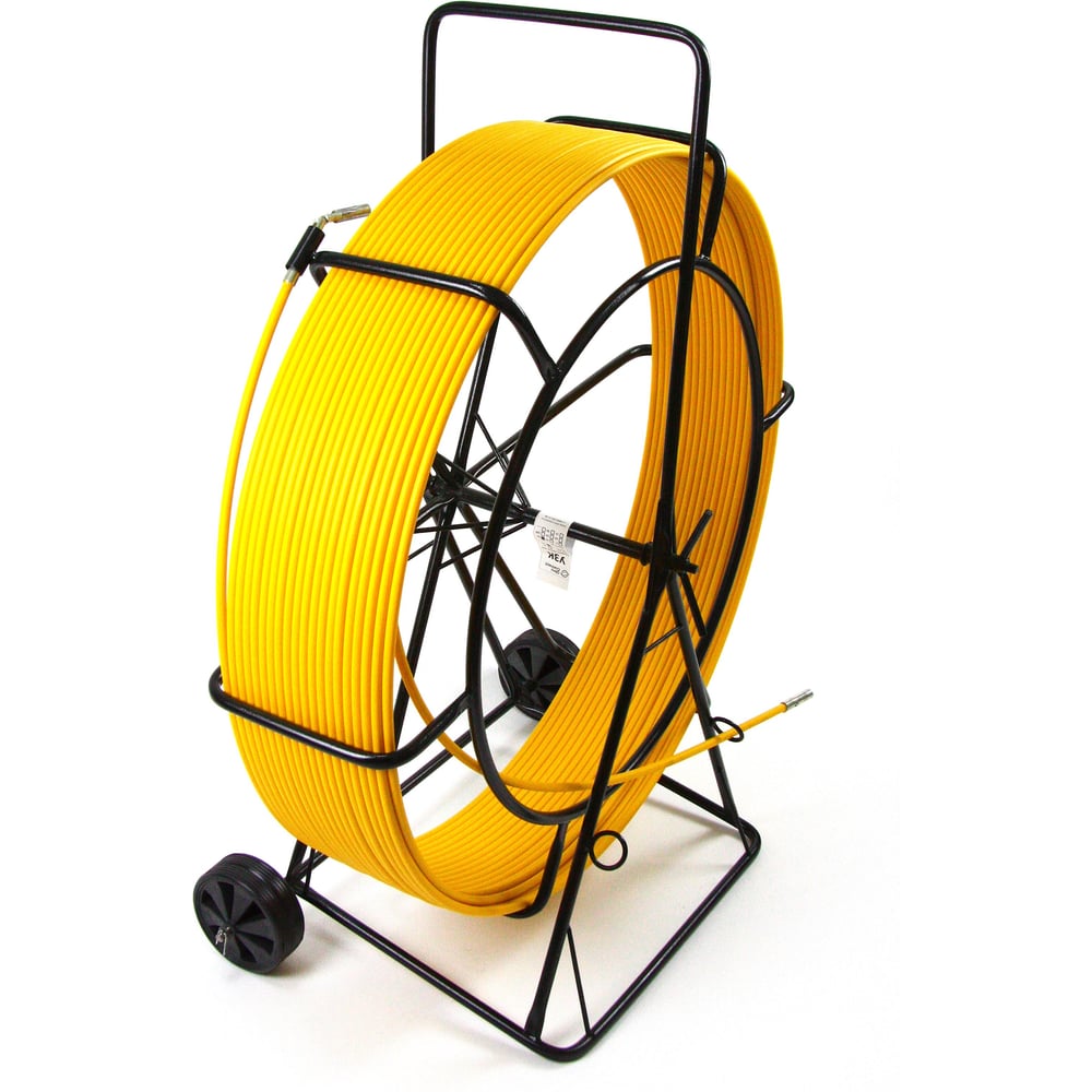 Изображение товара Протяжка для кабеля OlmiOn мини УЗК d=9 мм L=150 м на тележке, желтый СП-Т1-9/150