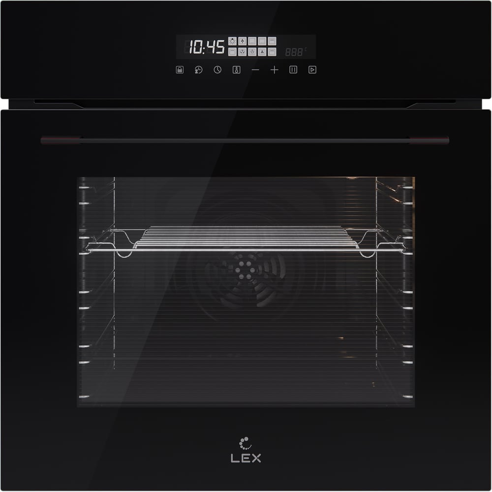 Изображение товара Духовой шкаф LEX EDS 1000 BBL черный с сенсорным управлением и конвекцией