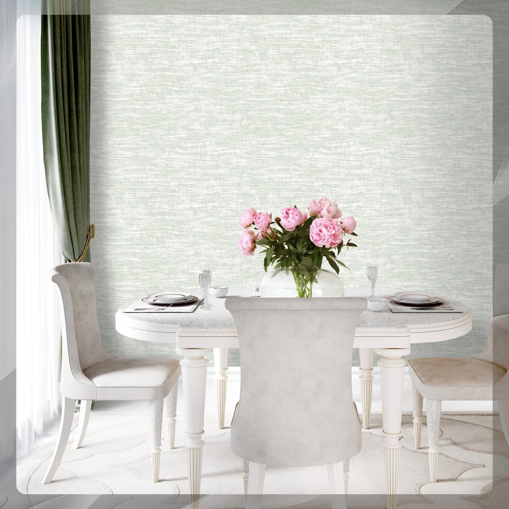 Изображение товара Обои FOX Эльба-2 ДПЛ 12557 д, однотонные, рельефные, зеленые, 10 м