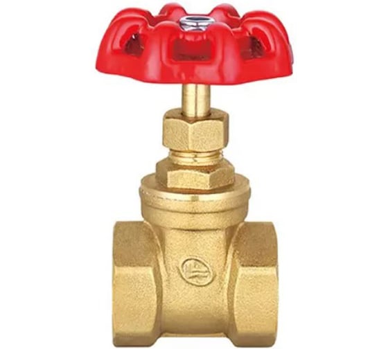 Изображение товара Клиновая задвижка Double Lin латунная с эмалированной ручкой - 4 LL4030(4) LL4030(4")