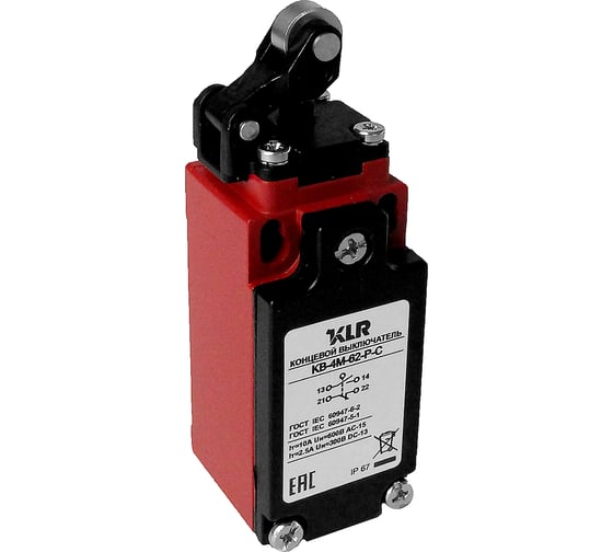 Изображение товара Выключатель концевой KLR /KB-4M-62-P-C 1 NO/1NC Snap action/10A/600VAC 8800016