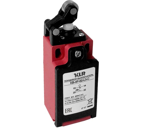Изображение товара Выключатель концевой/путевой KLR /KB-4P-62-L3-C 2NO/10A/600VAC/Ввод М20 8800021