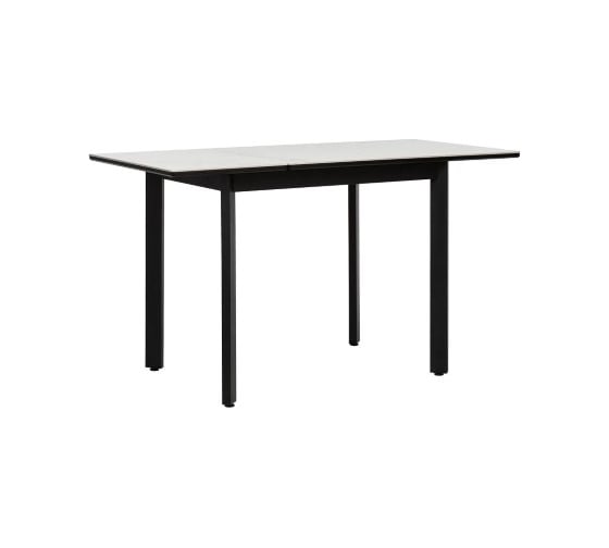 Изображение товара Стол раздвижной Leset Айлин 1Р, Опора черная, керамика белый мрамор 7692-1001