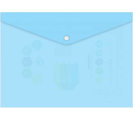 Изображение товара Конверт на кнопке Бюрократ Pastel -PKPAST/BLUE A4, пластик, 0.18 мм, голубой, кнопка белая 1481570