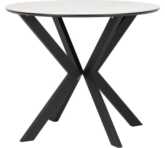 Изображение товара Стол Leset Хокку, Опора черная, керамика белый мрамор 7691-1002