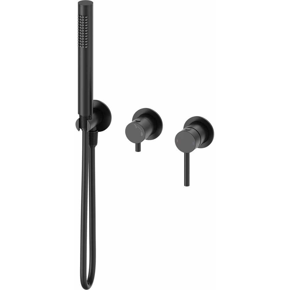 Изображение товара Смеситель для душа встраиваемый Wonzon & Woghand черный матовый WW-838017-MB