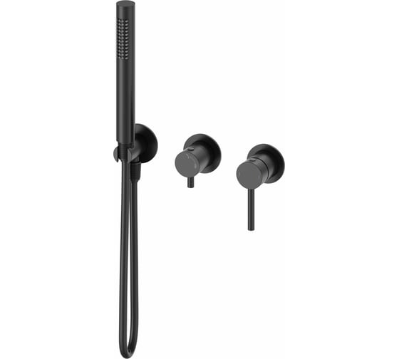 Изображение товара Смеситель для душевой системы встраиваемый Wonzon & Woghand Черный матовый WW-838017-MB