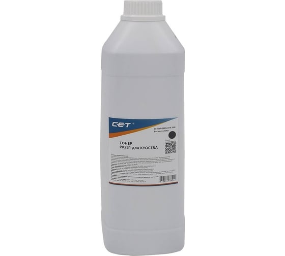 Изображение товара Тонер для принтера CET PK231 OSP0231K-500 черный бутылка 500 г Kyocera Ecosys M8124cidn/8130cidn 2079204