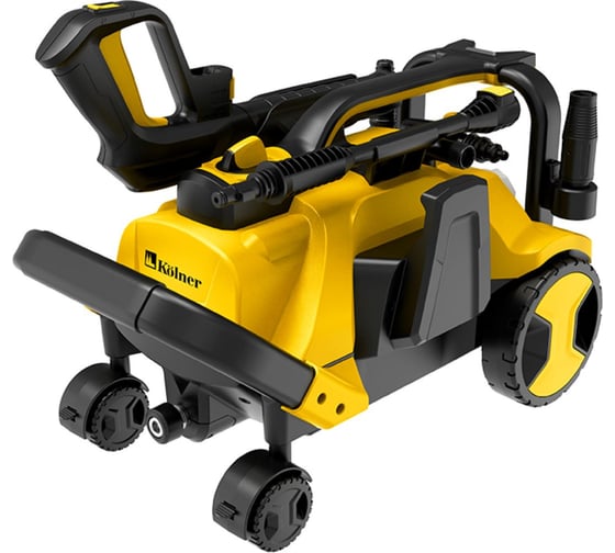Изображение товара Мойка высокого давления Kolner 170/120 Бар, K170F, на 4 колесах, 2200Вт, 480л/ч, метал.помпа, шланг ВД 5м, кабель 5м, самовсас, Auto stop 8140100396