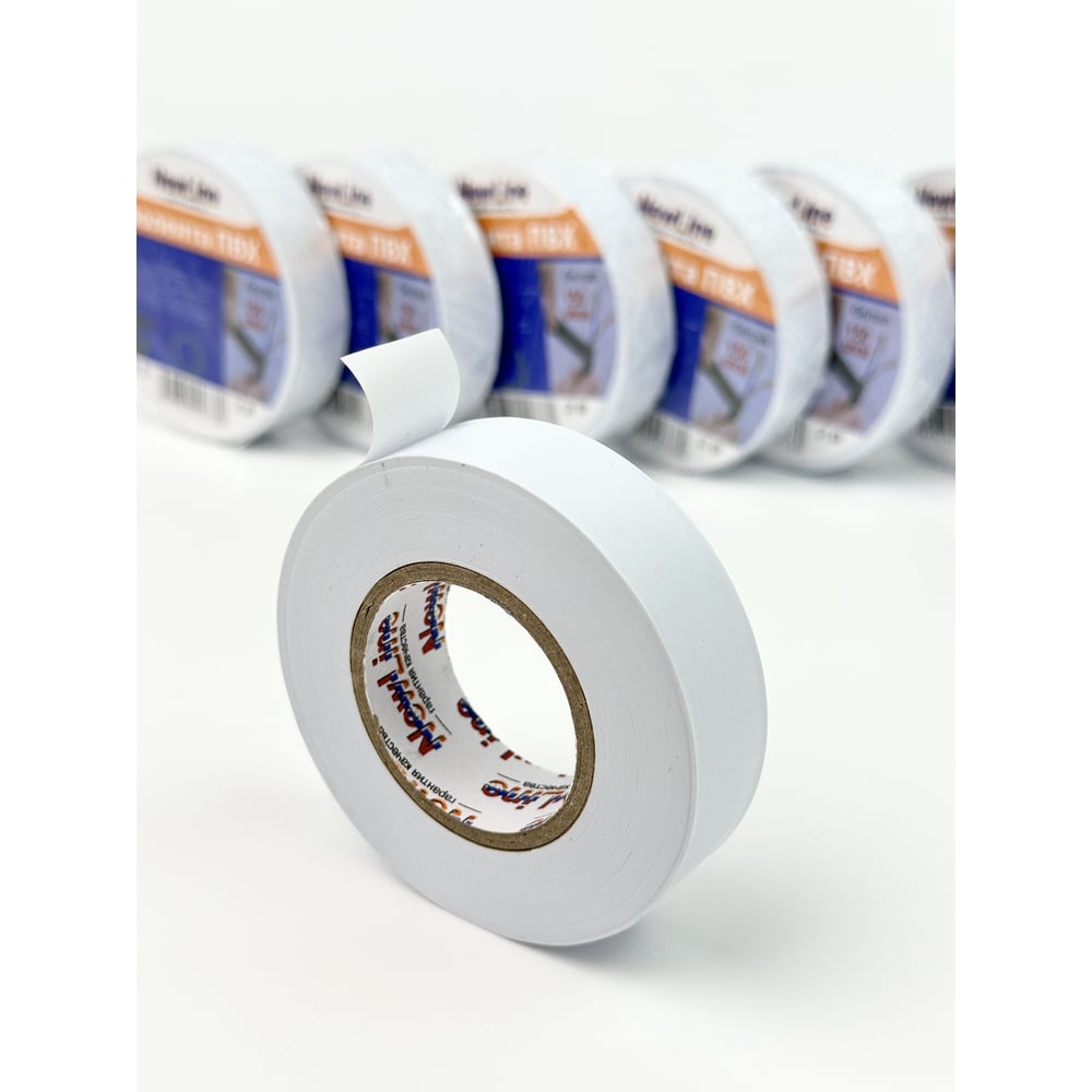 Изображение товара Изолента ПВХ NewLine 19 мм х 20 м белая огнестойкая водостойкая