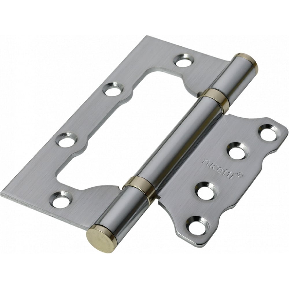 Изображение товара Стальная петля без врезки Rucetti бабочка 100x75 мм матовый хром