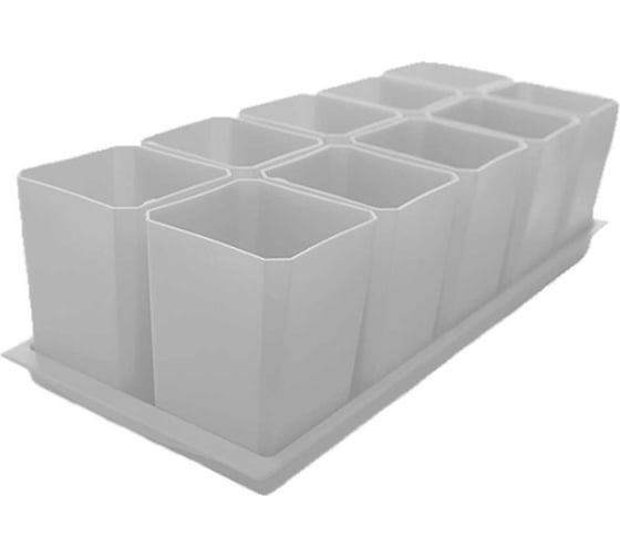 Изображение товара Набор горшков для рассады Viva белый, 10 шт пл-004