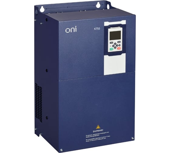 Изображение товара Преобразователь частоты ONI K750 380В 3Ф 30-37кВт 60-75А встроенный тормоз K750-33-3037TM