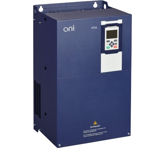 Изображение товара Преобразователь частоты ONI K750 380В 3Ф 55-75кВт 112-150А встроенный тормоз K750-33-5575TM
