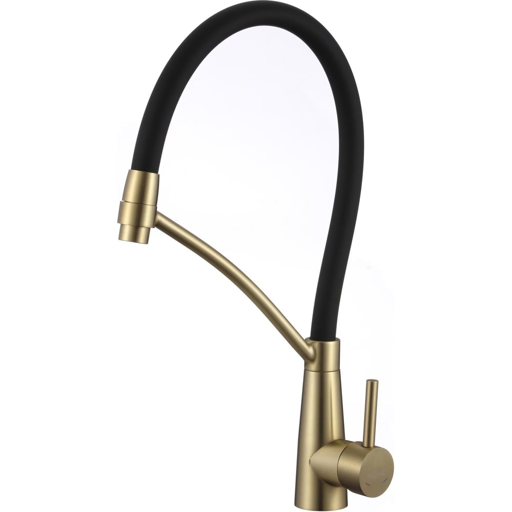 Изображение товара Смеситель для кухонной мойки Fmark FS8255C-01 однорычажный с матовым покрытием черный