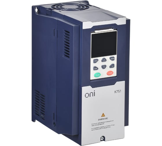 Изображение товара Преобразователь частоты ONI K751 380В 3Ф 5,5-7,5кВт 13-17А K751-33-55N75NTM
