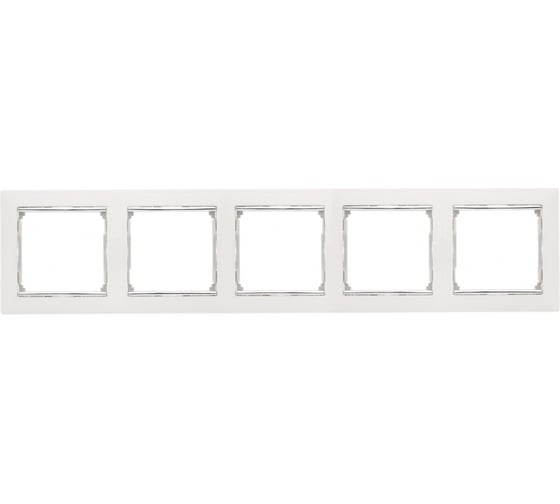 Изображение товара Рамка Legrand 5 постов Valena белый/серебряный штрих 770495