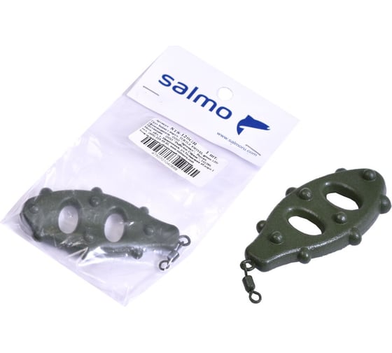 Изображение товара Груз с вертлюгом SALMO TURTLE SWIVEL green 120г STS-120GR