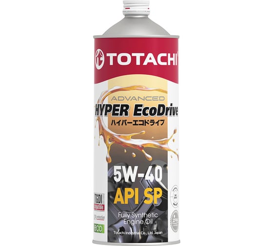 Изображение товара Масло моторное TOTACHI HYPER Ecodrive Fully Synthetic SP/SN PLUS 5W-40 1л E1501