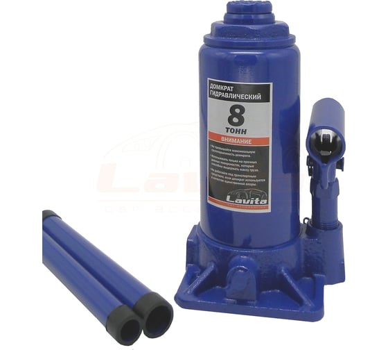 Изображение товара Домкрат бутылочный гидравлический LAVITA 8 т, 200-385 мм, картонная упаковка LA JNS-08