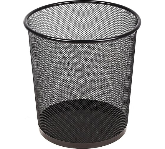 Изображение товара Металлическая корзина для бумаг Calligrata сетка черная 10 литров 548721