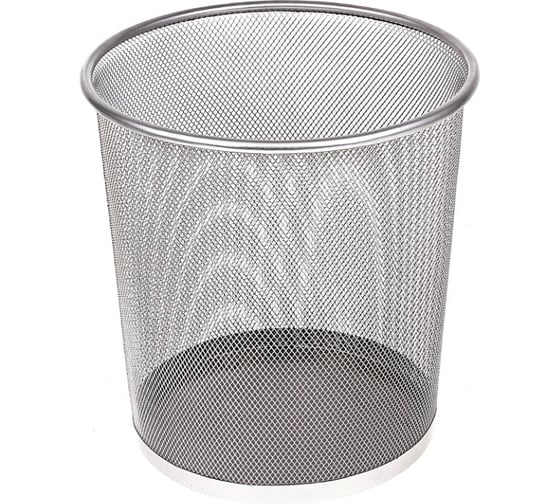 Изображение товара Металлическая корзина для бумаг Calligrata сетка серая 10 литров 548722
