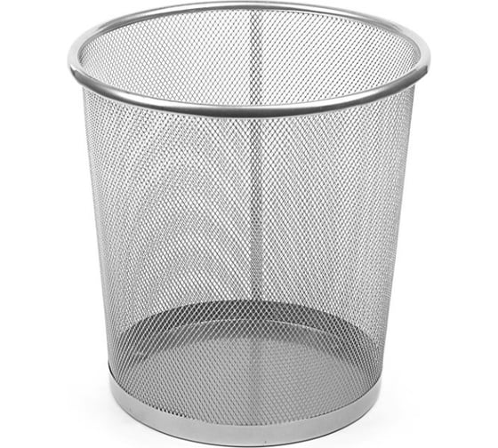Изображение товара Металлическая корзина для бумаг Calligrata сетка серая 15 литров 3142038